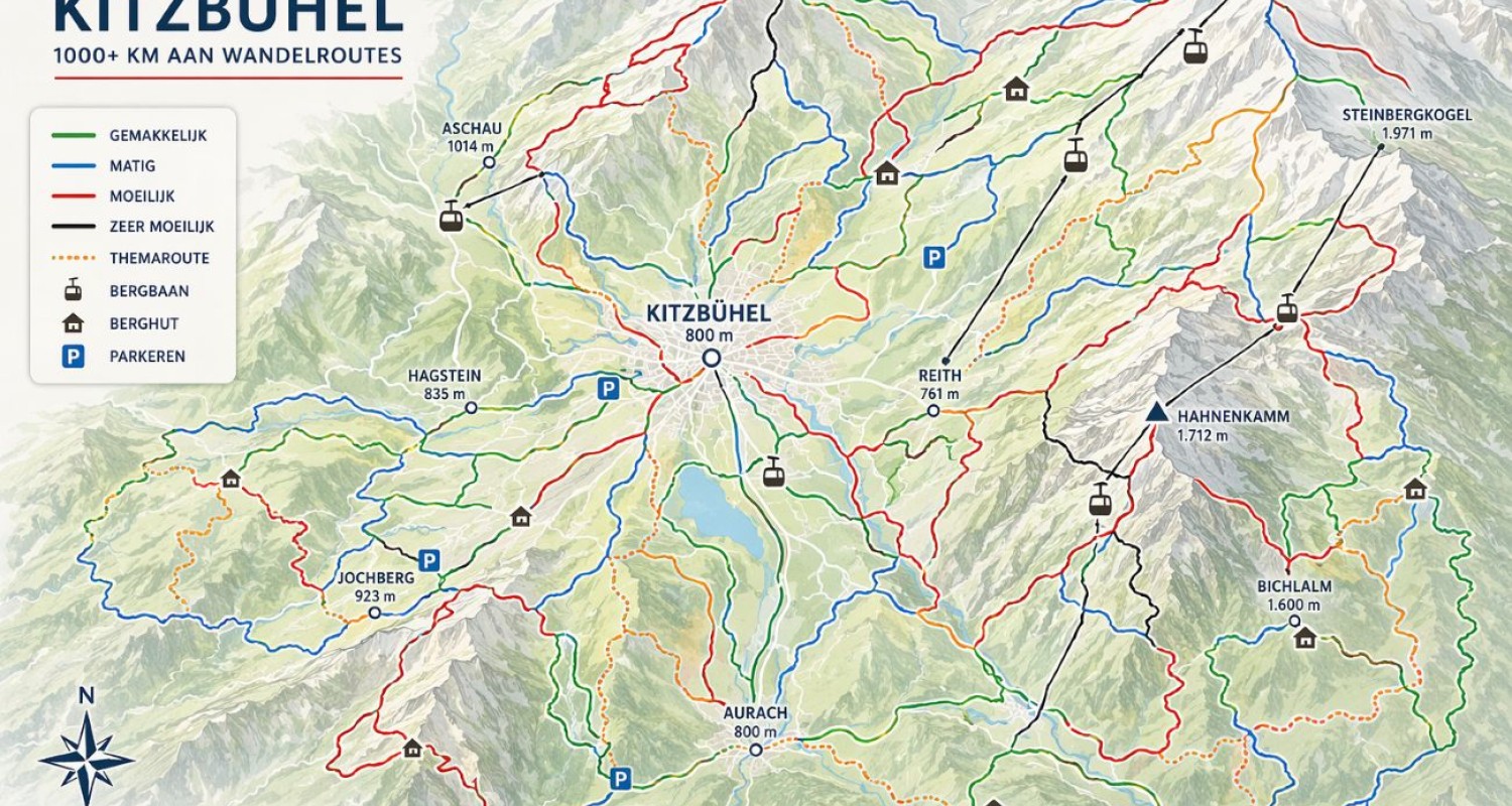 Wandelkaart van Kitzbühel