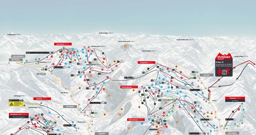 Pistekaart Kirchberg - Kitzbühel